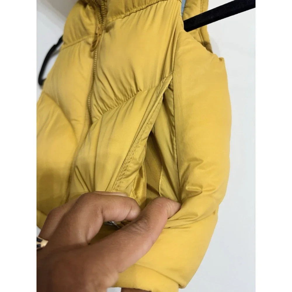 Zara BabyBoy Puffer Vest Boys 12-18 Months‎ Yellow Hooded Outerwear Zip